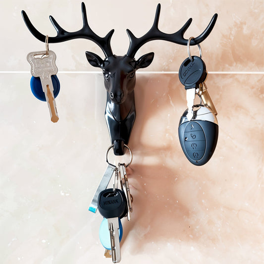 Deer Head Self Adhesive Wall Hook - feature
