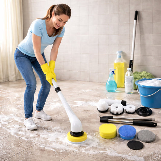 9-in-1 Electric Spin Scrubber - key feature close-up