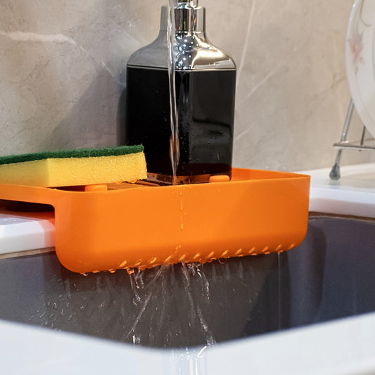 MULTI FUNCTIONAL DRAINER SHELF SINK STORAGE HOLDER Sink Colander Strainer (1 Pc)