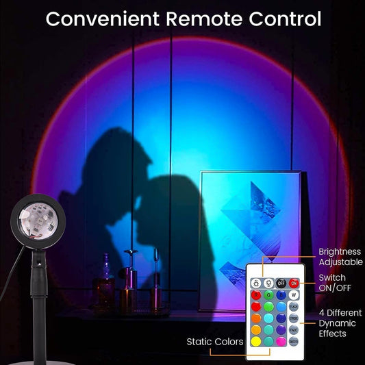 Multi Colors Sunset Lamp Projection - feature