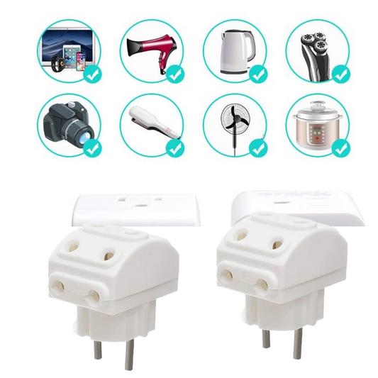 5-Way 2 Pin Multi-Plug Socket / Converter (1 Pc)