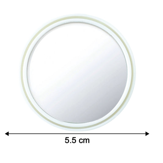 White Round Car Blind Spot Rear View Mirror Set (2 Pc)