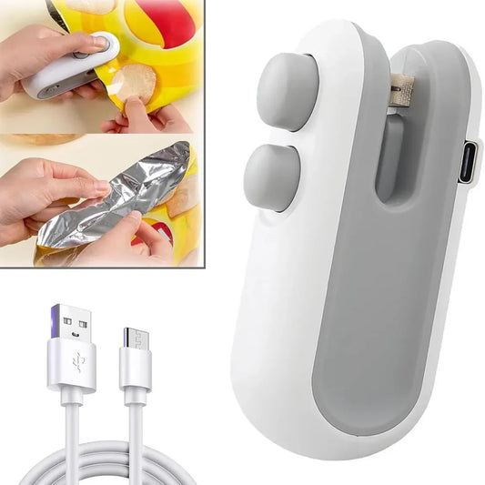 Mini Bag Sealer, 2 in 1 Seal & Cutter Heat Sealers - main product shot