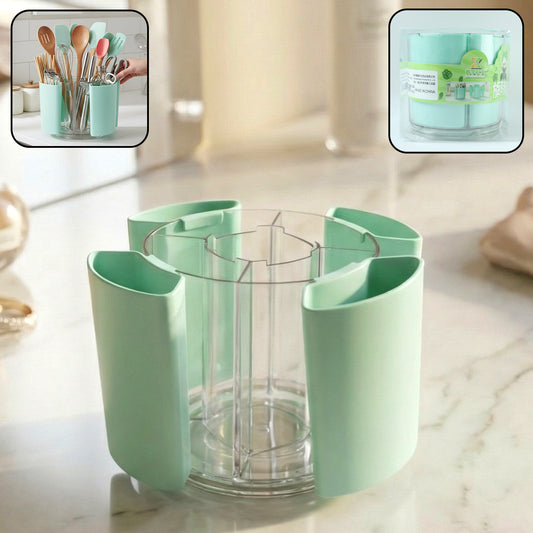 Multipurpose 5 Compartment Rotating Pen Holder (1 Pc)