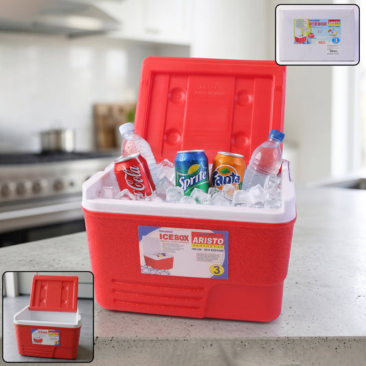 Heavy Duty Insulated Ice Box (1 Pc Red 3ltr)