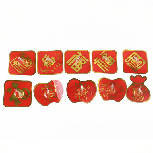 Self Adhesive Wall Hooks Decorative Strong Sticky Hooks For Keys (10 Pcs Set)