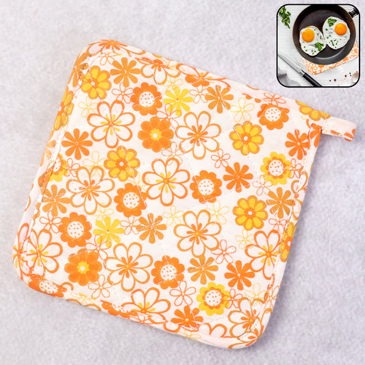 Kitchen Heat Resistant Quilted Pot Holder Oven Mitt Pad (1 Pc 16x16 Cm)