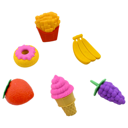 18028 3d Food Fancy Stylish Colorful Erasers Mini Eraser Creative Cute Novelty Eraser For Children Different Designs Eraser Set For Return Gift Birthday Party School Prize (1 Set Mix Design Color)