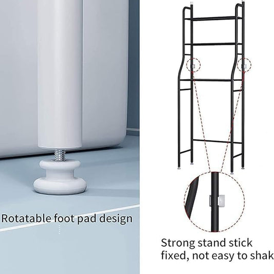 8803 Multi-layer The Toilet Storage Rack Metal Bathroom Shelf Space Saving Organizer For Laundry Room Wash Basin Floor Stand