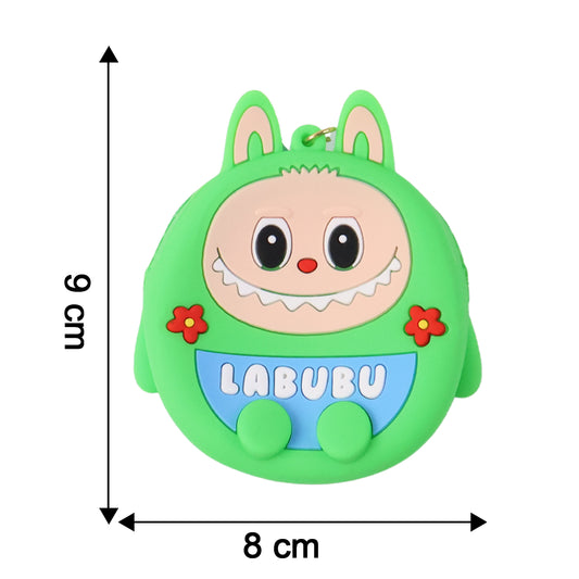 Cute Cartoon Character Coin Pouch With Keychain Wrist Strap