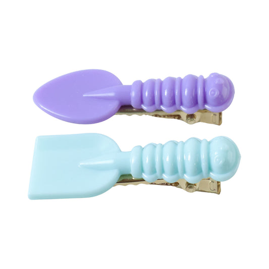 Cute Mini Spade Leaf Shape Hair Clip Set (2 Pc)