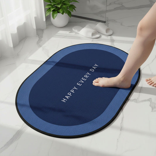 Anti slip Oval Mat, Super Absorbent Floor Mat, Bath Mat - main product shot