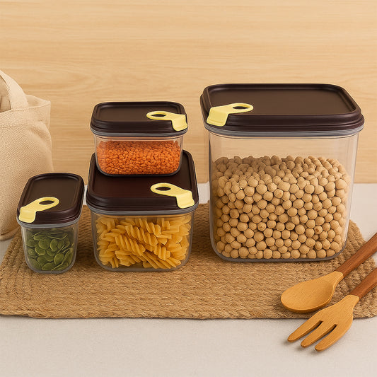 Ritu Push N Lock Airtight Food Storage Container Set (4 Pc)