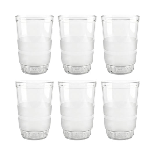 Transparent Janta Drinking Glass Set (300ml 6 Pc Set)