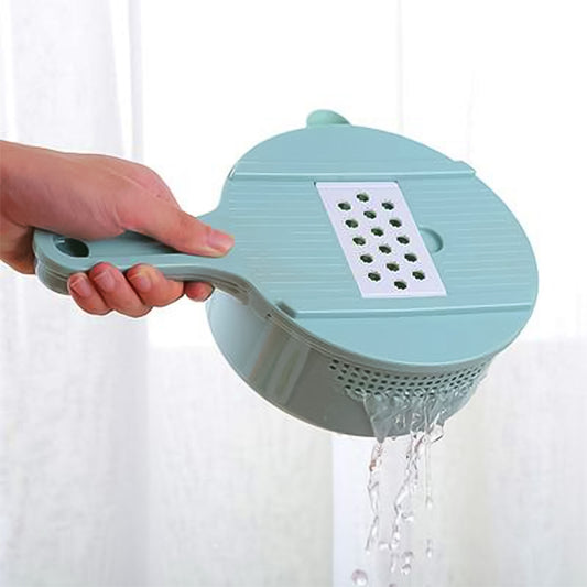Vegetable Choppers With Drain Basket 6 In 1 Vegetable Slicer Blades (1 Set)