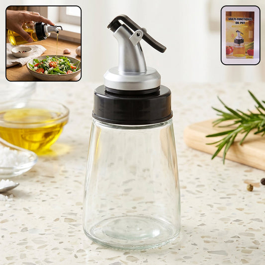 Glass Oil Dispenser Bottle No-drip Spout 170 Ml Capacity