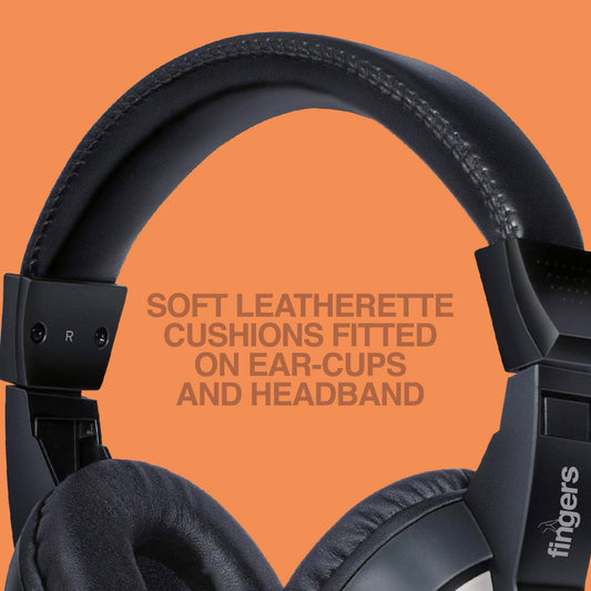 Wired Headset With Adjustable Headband Noise-isolating Mic Set