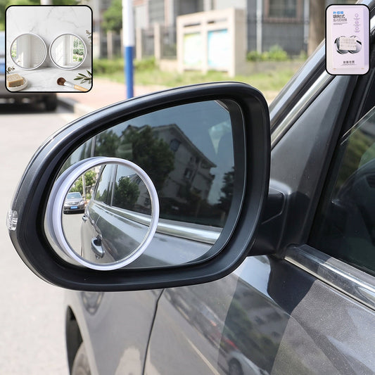 Wide Angle Blind Spot Mirror Round Convex Hd Stick On Car Side Mirror (2 Pc Set)