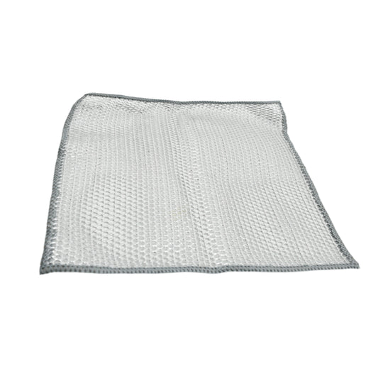 5564 Double-sided Multipurpose Microfiber Cloths Stainless Steel Scrubber Non-scratch Wire Dishcloth Durable Kitchen Scrub Cloth (1 Pc 20x20 Cm)