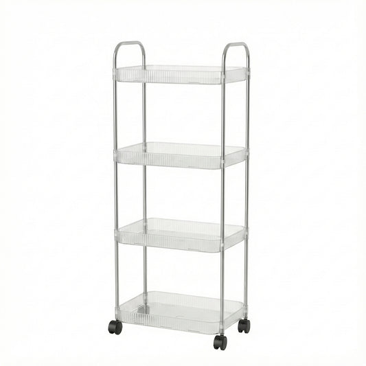 4 Layer Multipurpose Storage Trolley With Wheels