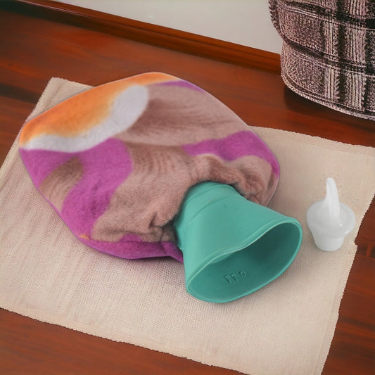 Hot Water Bottle Bag With Cover (1 Pc Mix Design Color 250 Ml Approx)