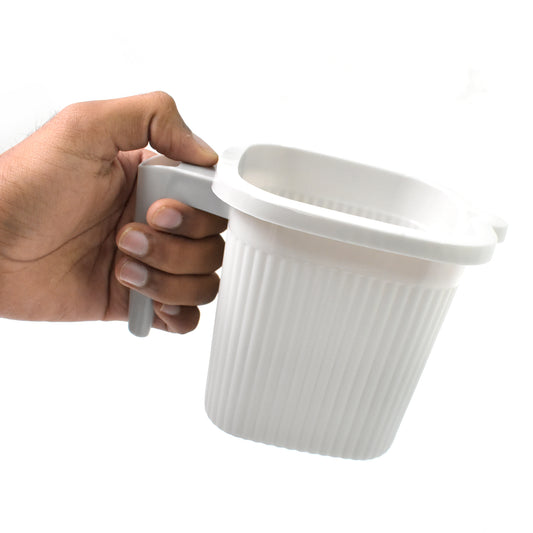 Plastic Square Bath Water Mug (4 Pc 1000 Ml Mix Color)