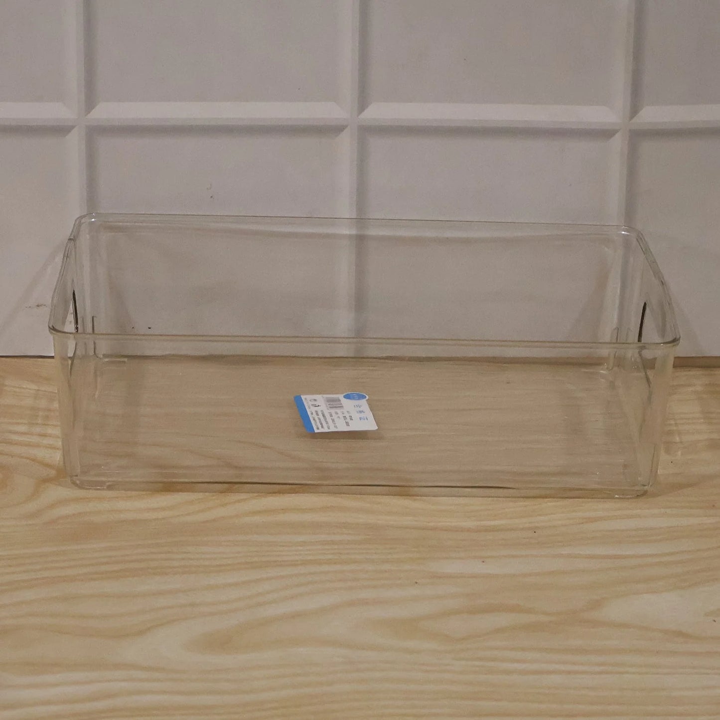 Crystal Clear Plastic Storage Box Organizer With Handle For Fridge Pantry (1 Pc)