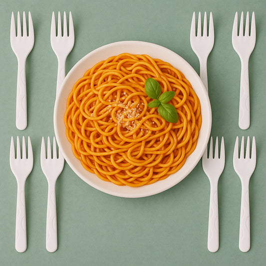 Compostable Bagasse Fork 10 Pcs Pack