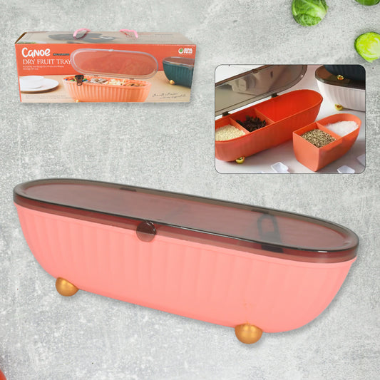 8255spice Bottle Spice Jar Durable Spice Seasoning Box Jar Food Grade Spoon Seasoning Case For Kitchen Dry Fruit Tray (1 Pc)