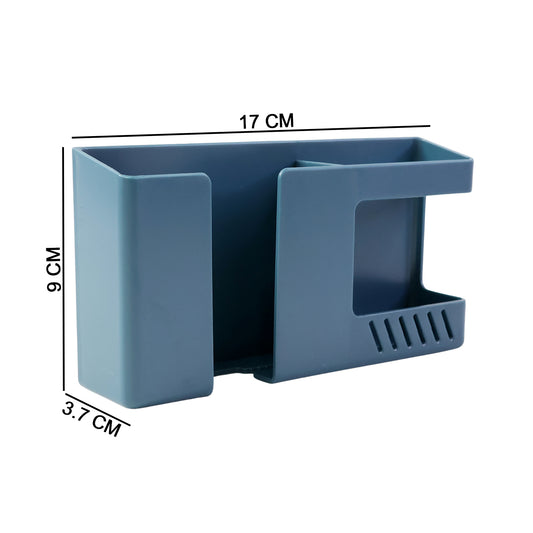 Wall Mounted Multi-purpose Storage Holder Mobile And Remote Control Organizer (1 Pc)