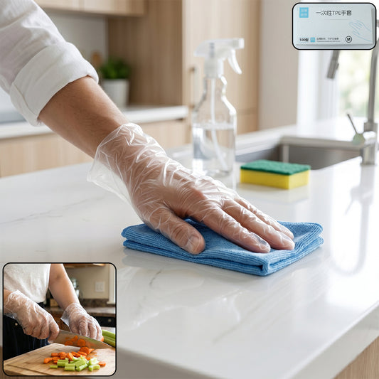 Disposable Clear Plastic Gloves (100 Pc Medium)