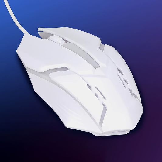 Usb Wired Mouse Gaming Mouse Colorful Lighting Luminous (1 Pc Wihte)