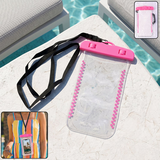 Waterproof Mobile Pouch Cover 1 Pc Universal Sealed Phone Case With Lanyard