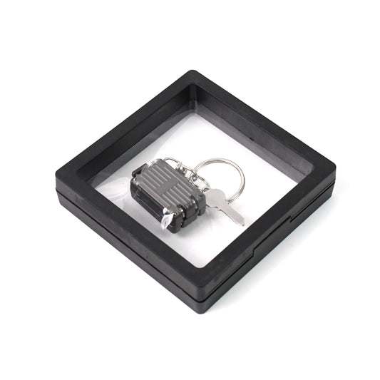 Suitcase Shape Nail Clipper Keychain With Key 3d Floating Frame Display Case (1 Set)