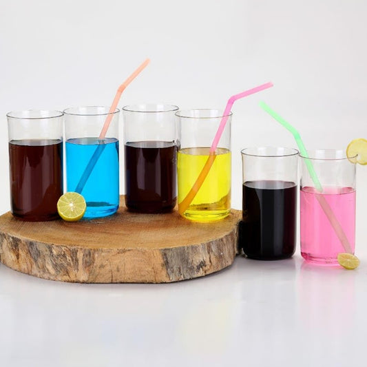 Glossy Plastic Glass Set (6 Pc 300 Ml)