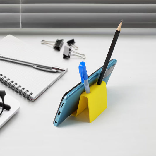 Multifunctional Plastic Mobile Phone Stand Pen Holder (1 Pc Mix Color)