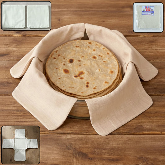 Multipurpose Cotton Roti Cloth Cover Round Roti Cover (51 X 51 Cm Pack Of 2 )