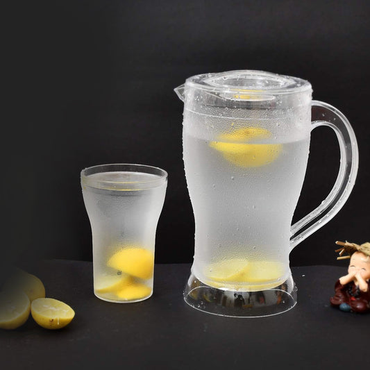 Apex Unbreakable Lemon Jug Set With 6 Glasses 1200ml Jug + 300ml Glasses Approx