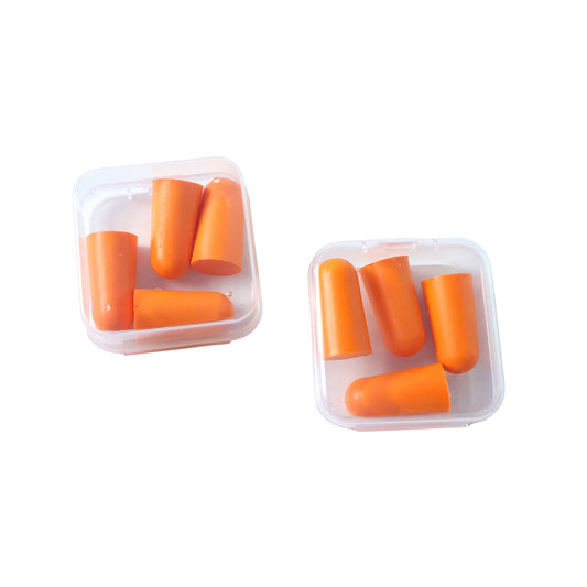 Soft Foam Noise Reduction Ear Plugs With Storage Case (4 Pair 8 Pcs)