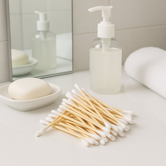 Eco-friendly Wooden Cotton Ear Buds (1 Pkt 100 Pcs Approx)