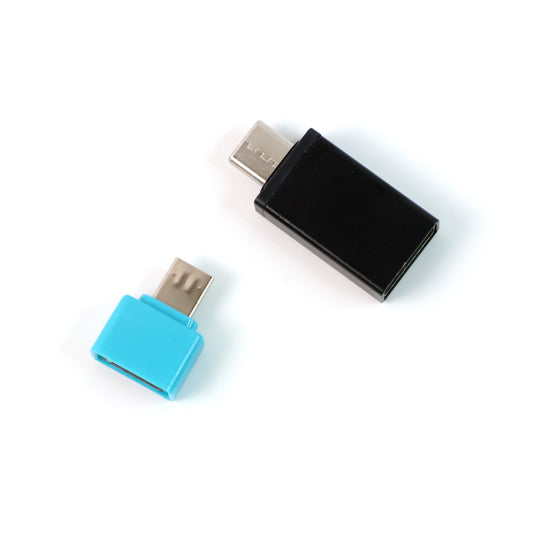 Usb Micro Type-c To Usb-a Otg Adapter - (2 Pc Set)