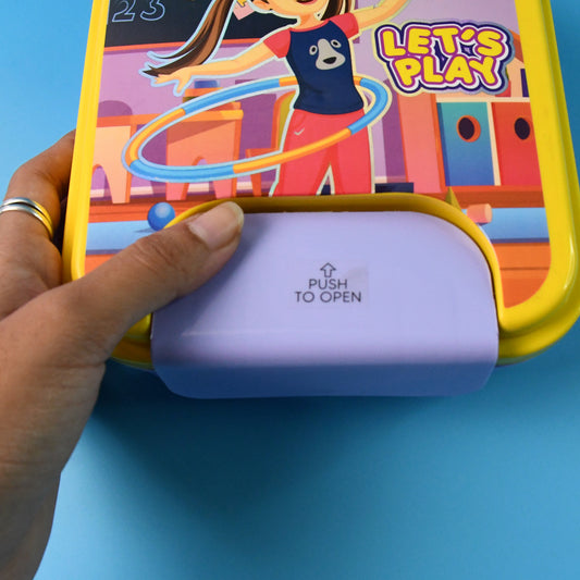 Kids Lunch Box Set With Small Inner Container Spoon Fork (1 Pc)