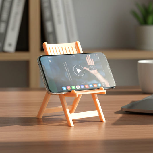 Mini Chair Shape Mobile Stand Holder (1 Pc Peach Color)