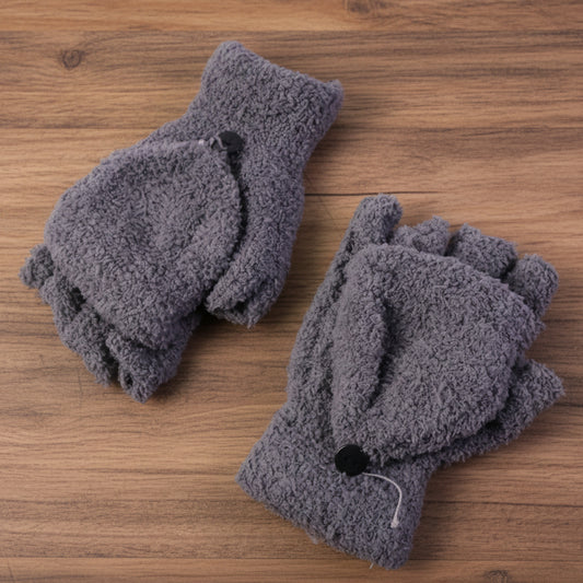 Winter Fingerless Gloves Soft Warm Hand Gloves For Men Women (1 Pair)