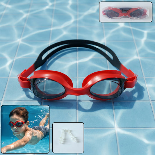 Premium Swimming Goggles With Adjustable Strap (1 Pc)