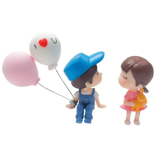 Plastic Cute Couple Car Dashboard Decoration Figurine Set (1 Set)