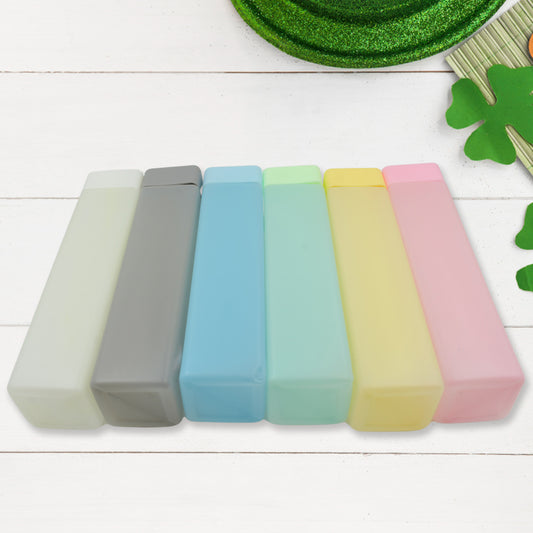 12552 Large Capacity Plastic Water Bottle Set Of 6 Office Bottle Gym Bottle Home Kitchen Leakproof And Bpa Free Drinks Bottle Square Water Drink Juice Bottle Wide-mouth Bpa Free Leak-free Lightweight (6 Pcs Set)