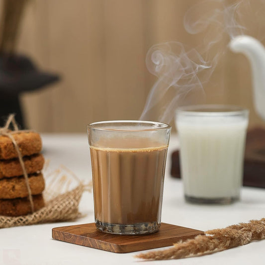 Supermom Plastic Chai Pyali Transparent Tea Glass Set (130ml 6 Pc)