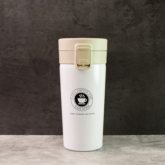Stainless Steel Vacuum Insulated Coffee Flask With Flip Lock Lid (400ml 1 Pc)