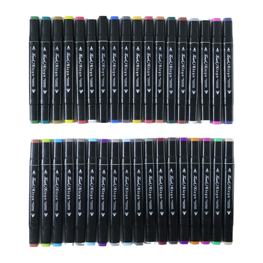 36 Color Dual Tip Art Sketch Markers Set With Carry Case